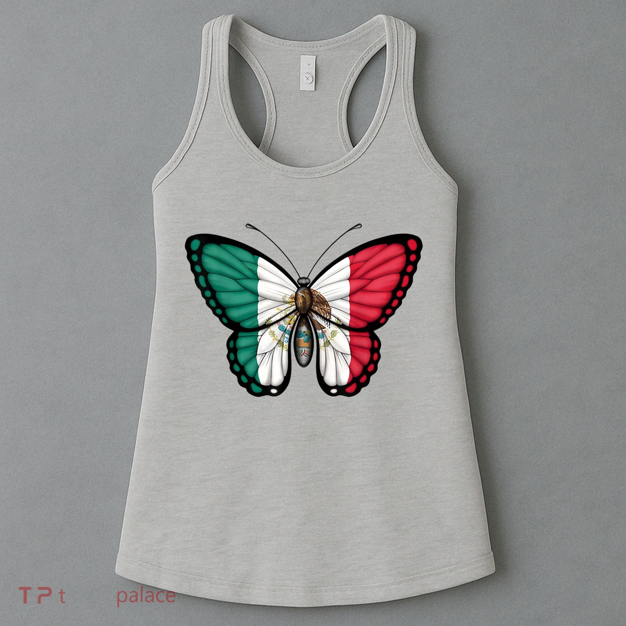 Mexican Independence Day Butterfly Women's Tank Top