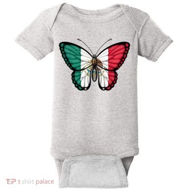 Mexican Independence Day Butterfly Baby Bodysuit