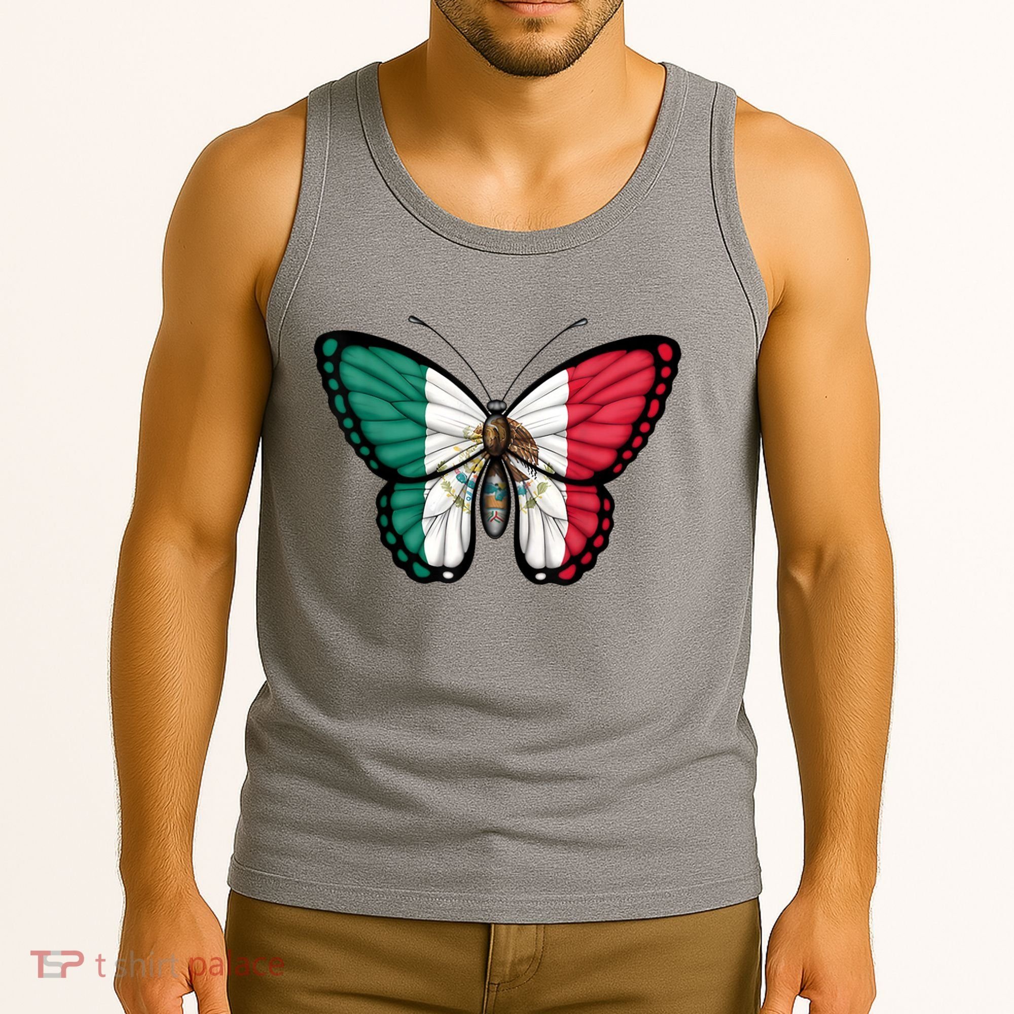 Mexican Independence Day Butterfly Tank Top
