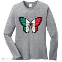 Mexican Independence Day Butterfly Women's Long Sleeve Shirt thumb 0