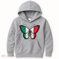 Mexican Independence Day Butterfly Kids Hoodie thumb 0