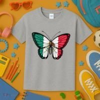 Mexican Independence Day Butterfly Kids T-Shirt thumb 3