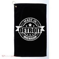 Made In Detroit Michigan Golf Towel thumb 0