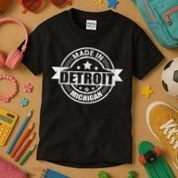 Made In Detroit Michigan Kids T-Shirt thumb 3