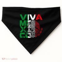 Mexican Independence Day Viva Mexico USA-Made Doggie Bandana thumb 0