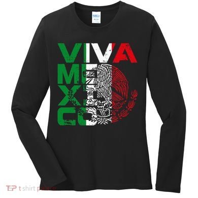 Mexican Independence Day Viva Mexico Women's Long Sleeve Shirt