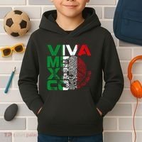 Mexican Independence Day Viva Mexico Kids Hoodie thumb 2
