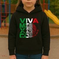 Mexican Independence Day Viva Mexico Kids Hoodie thumb 3