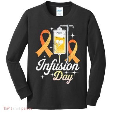 MS I.n.f.u.s.i.o.n Day Multiple Sclerosis Awareness Ribbon Kids Long Sleeve Shirt