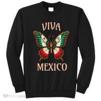 Mexico Independence Day Butterfly Mexican Flag Sweatshirt thumb 0