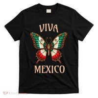 Mexico Independence Day Butterfly Mexican Flag T-Shirt thumb 0