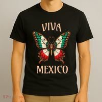 Mexico Independence Day Butterfly Mexican Flag T-Shirt thumb 3