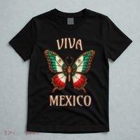 Mexico Independence Day Butterfly Mexican Flag T-Shirt thumb 5