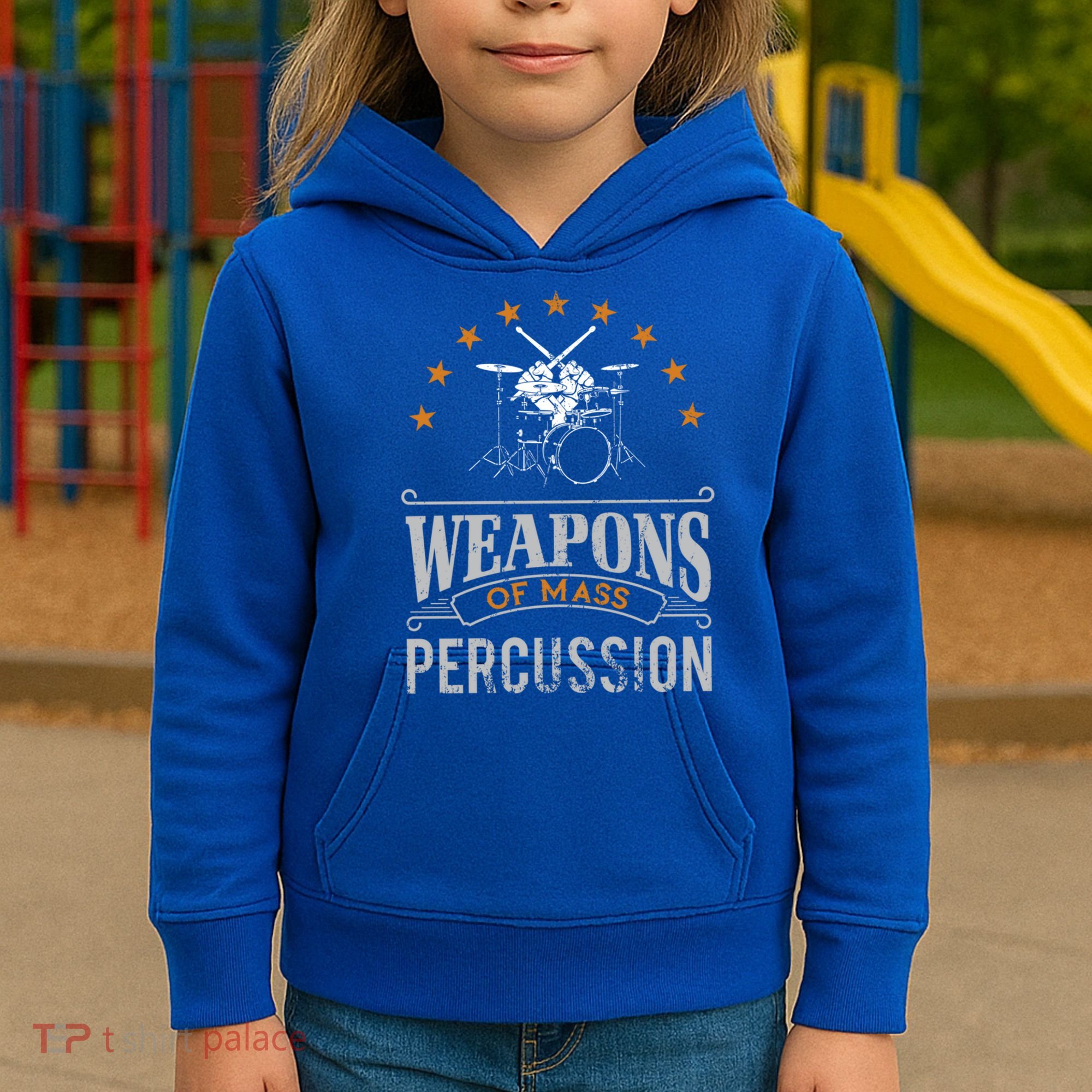 Musical Instrument Drums Funny Percussion Drummer Gift  Kids Hoodie