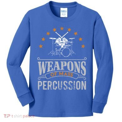 Musical Instrument Drums Funny Percussion Drummer Gift  Kids Long Sleeve Shirt