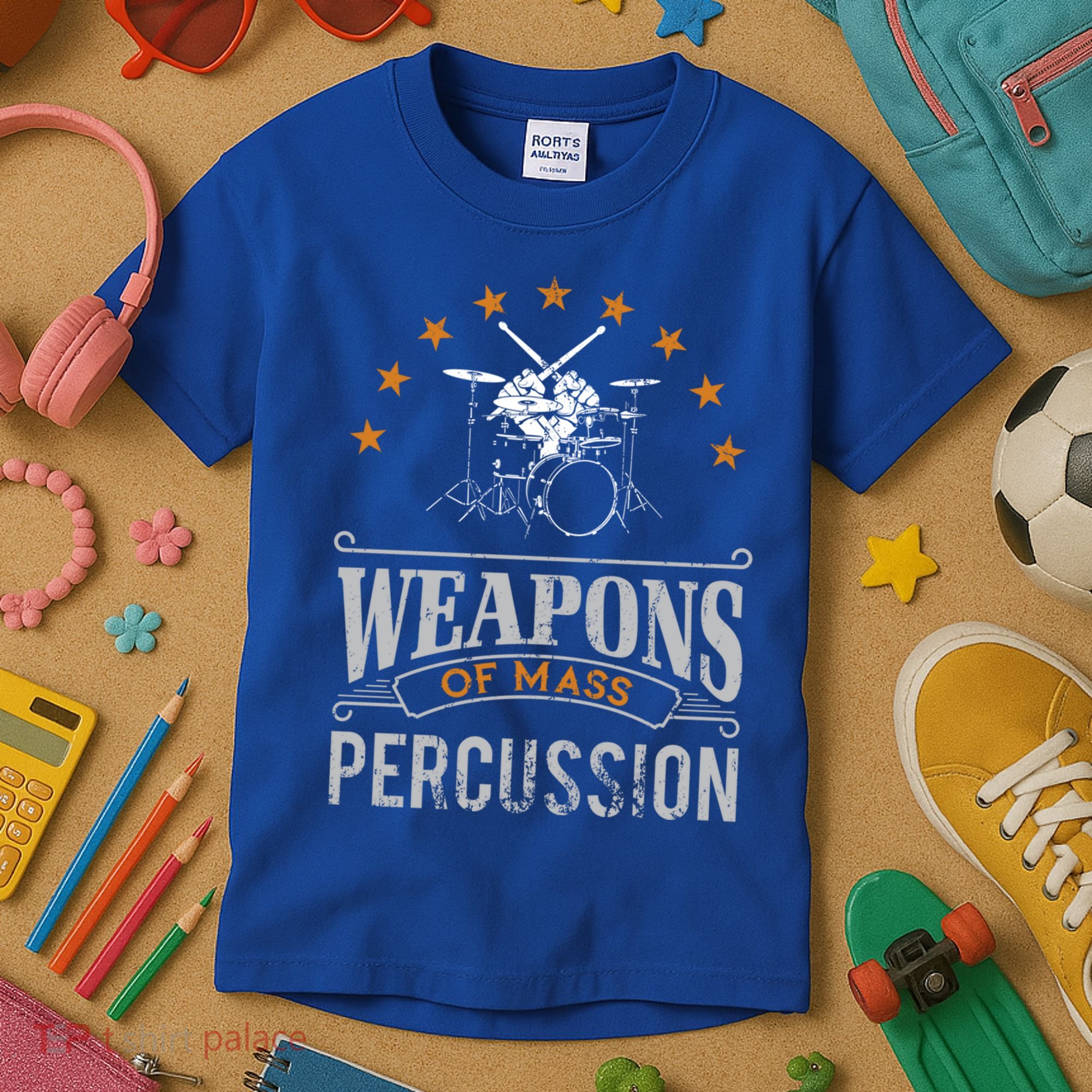 Musical Instrument Drums Funny Percussion Drummer Gift  Kids T-Shirt