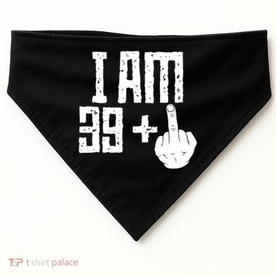 Middle Finger 40th Birthday Funny USA-Made Doggie Bandana