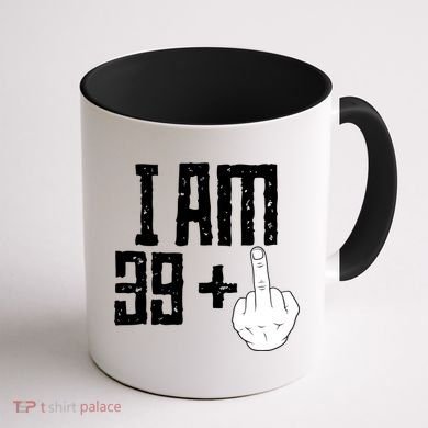 Middle Finger 40th Birthday Funny Coffee Mug back