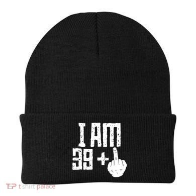 Middle Finger 40th Birthday Funny Beanie