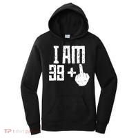 Middle Finger 40th Birthday Funny Women's Hoodie thumb 0