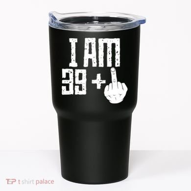 Middle Finger 40th Birthday Funny Tumbler