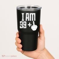 Middle Finger 40th Birthday Funny Tumbler thumb 2