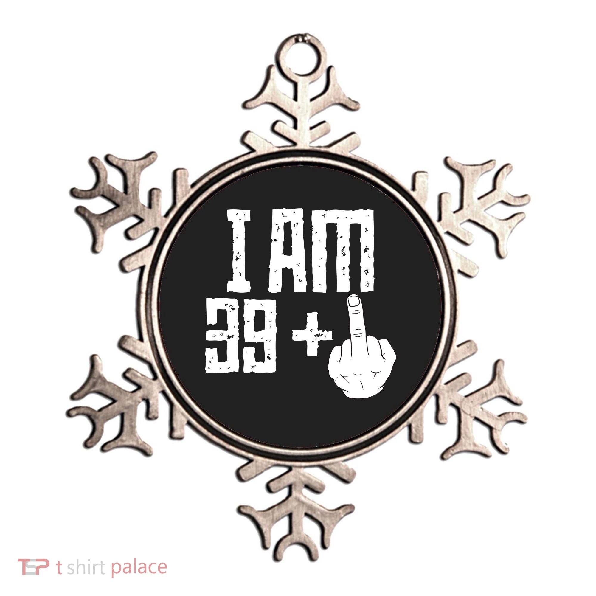 Middle Finger 40th Birthday Funny Ornament