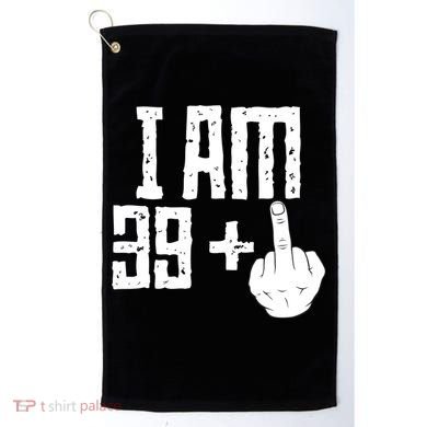 Middle Finger 40th Birthday Funny Golf Towel