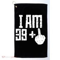 Middle Finger 40th Birthday Funny Golf Towel thumb 0