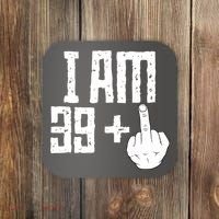 Middle Finger 40th Birthday Funny Coaster thumb 0