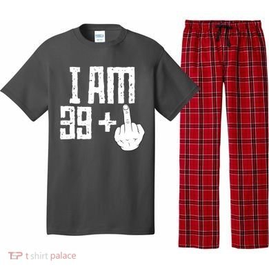 Middle Finger 40th Birthday Funny Pajama Set