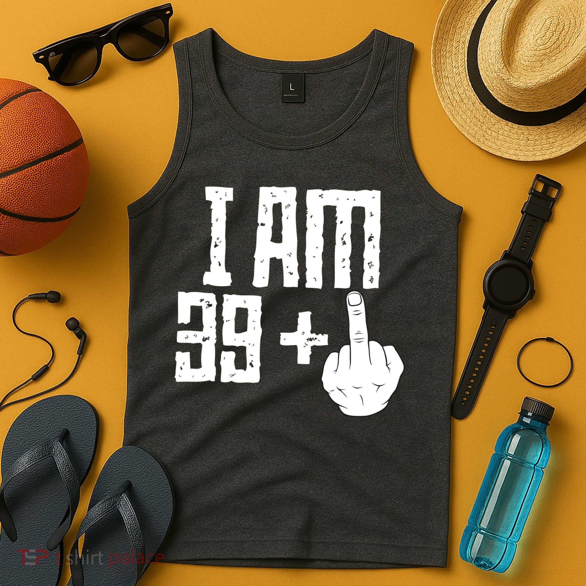 Middle Finger 40th Birthday Funny Tank Top