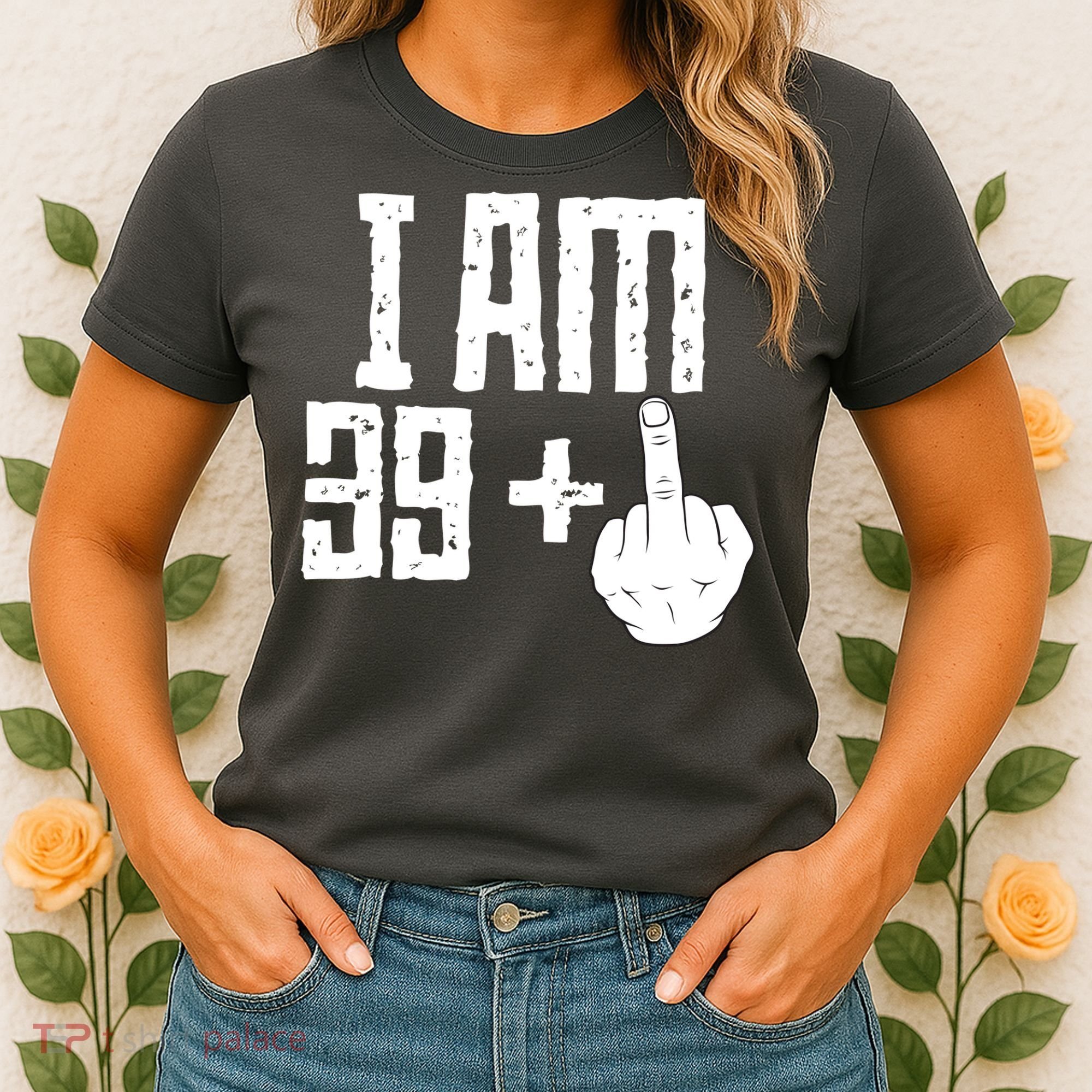 Middle Finger 40th Birthday Funny Women's T-Shirt