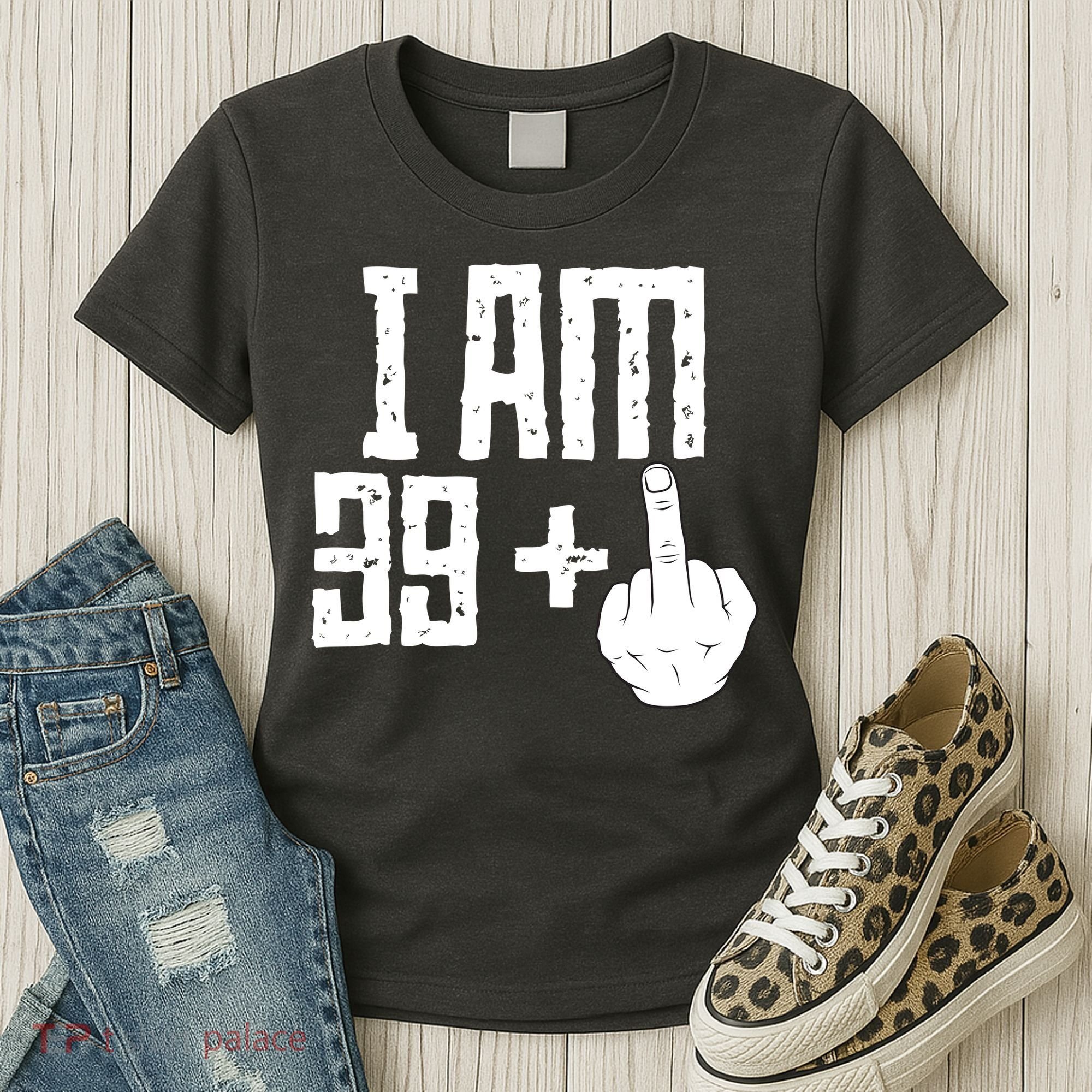 Middle Finger 40th Birthday Funny Women's T-Shirt