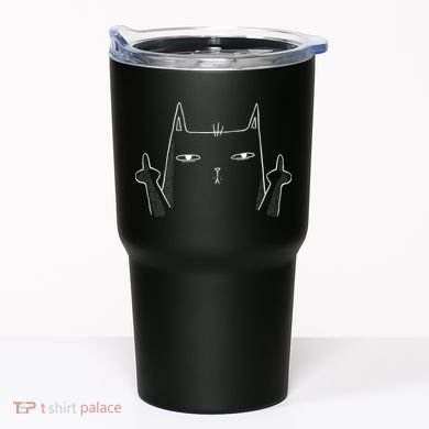 Middle Finger Cat Tumbler