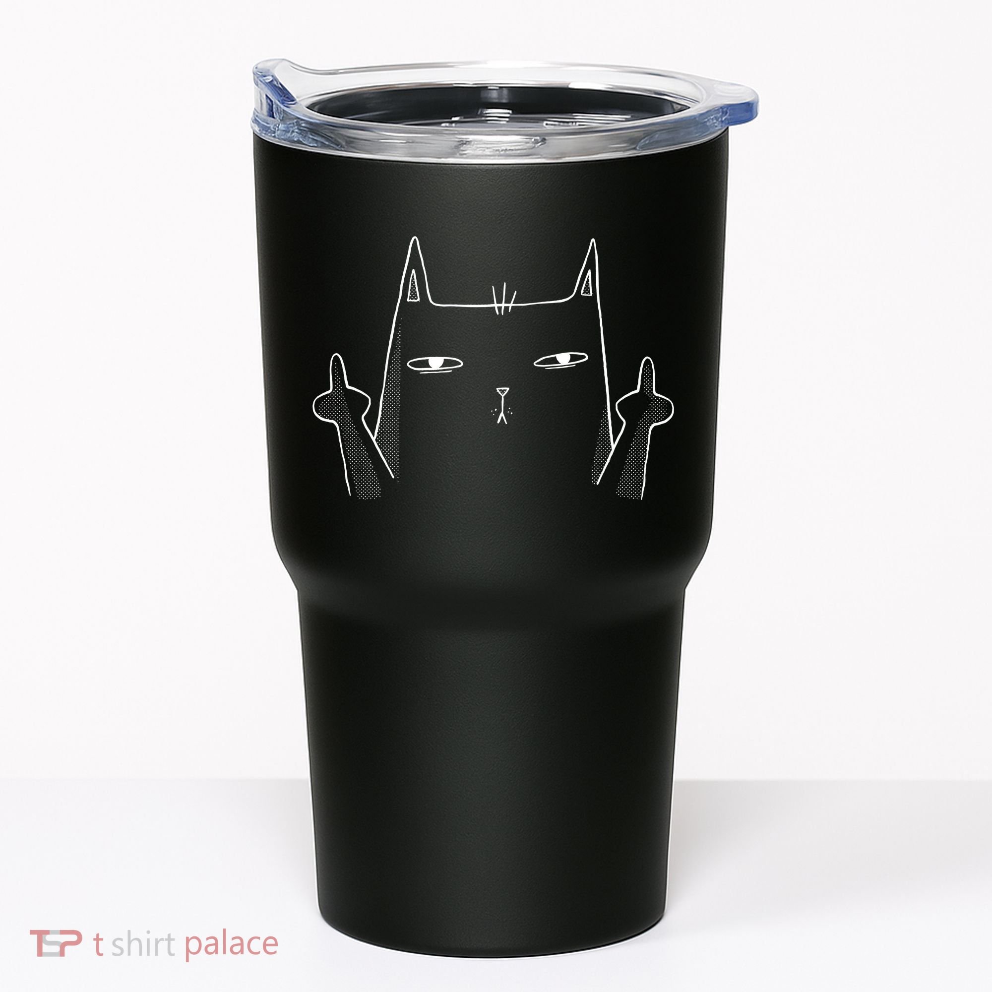 Middle Finger Cat Tumbler