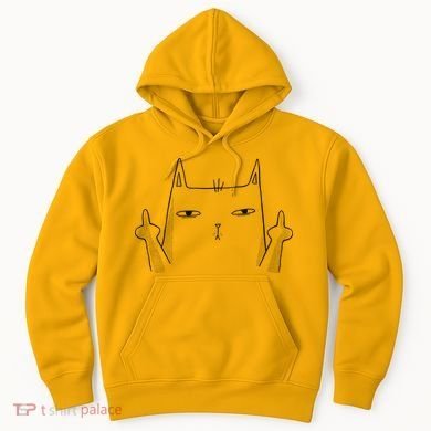 Middle Finger Cat Hoodie