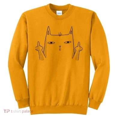 Middle Finger Cat Sweatshirt