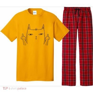 Middle Finger Cat Pajama Set