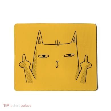 Middle Finger Cat Mousepad