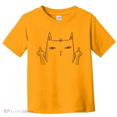 Middle Finger Cat Toddler T-Shirt