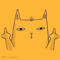 Middle Finger Cat Kids T-Shirt thumb 4