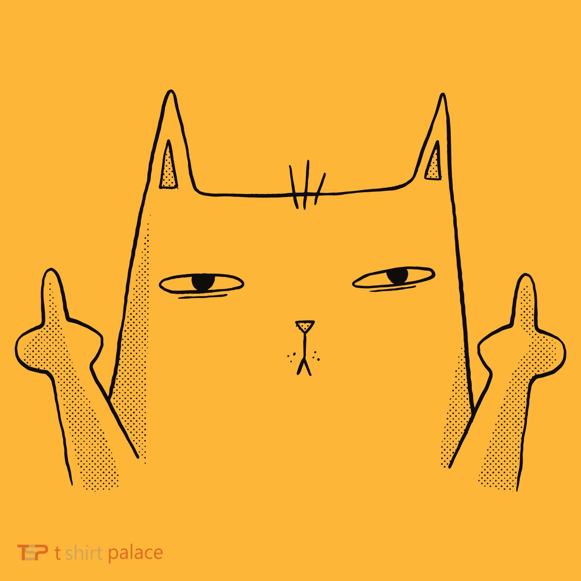 Middle Finger Cat Kids T-Shirt