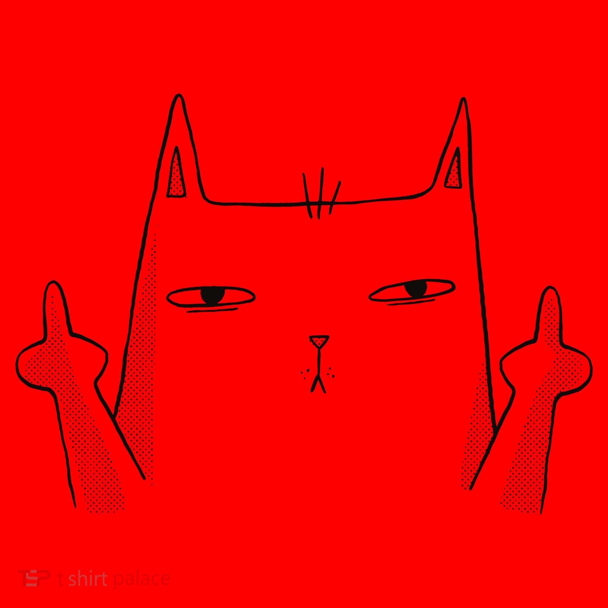 Middle Finger Cat Santa Hat