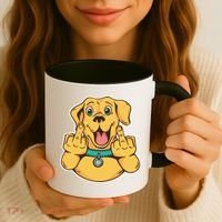 Middle Finger Dog Coffee Mug thumb 3