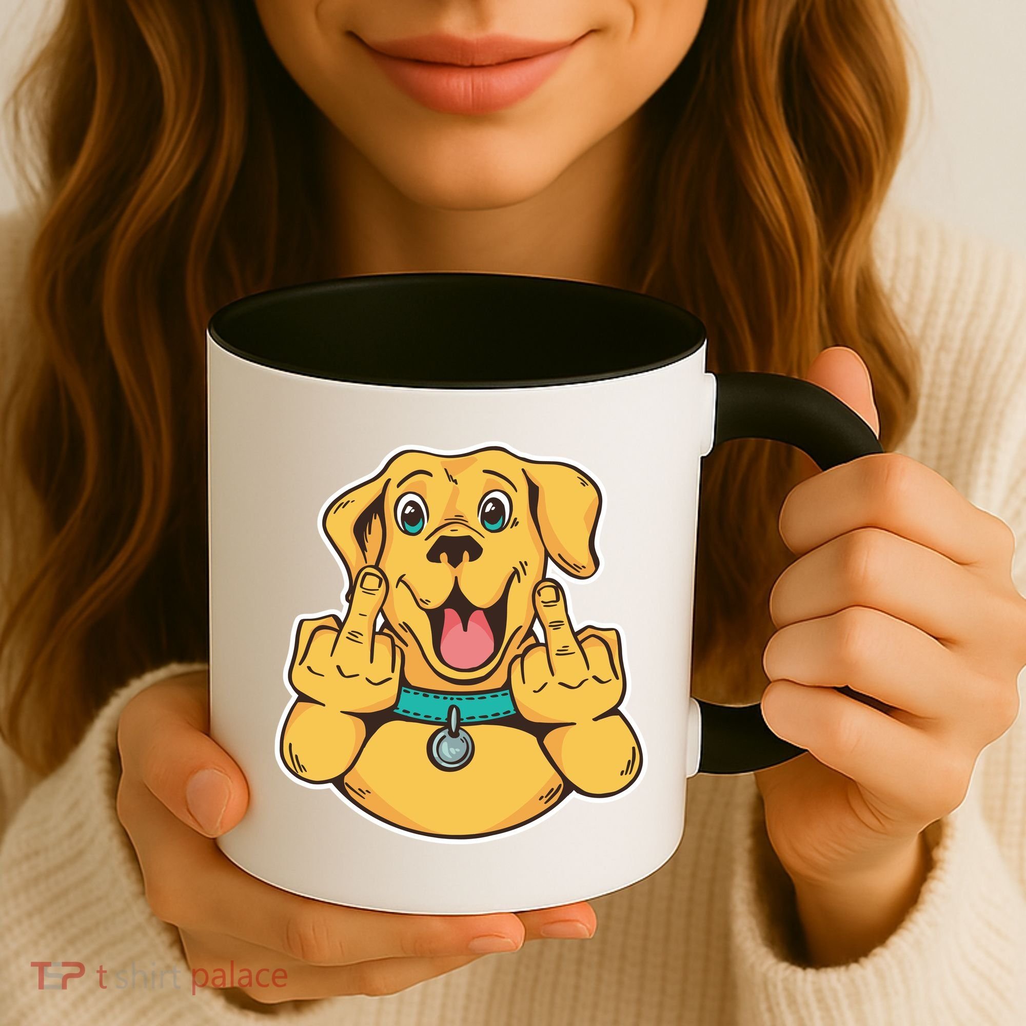 Middle Finger Dog Coffee Mug