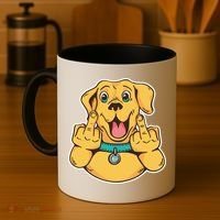 Middle Finger Dog Coffee Mug thumb 4