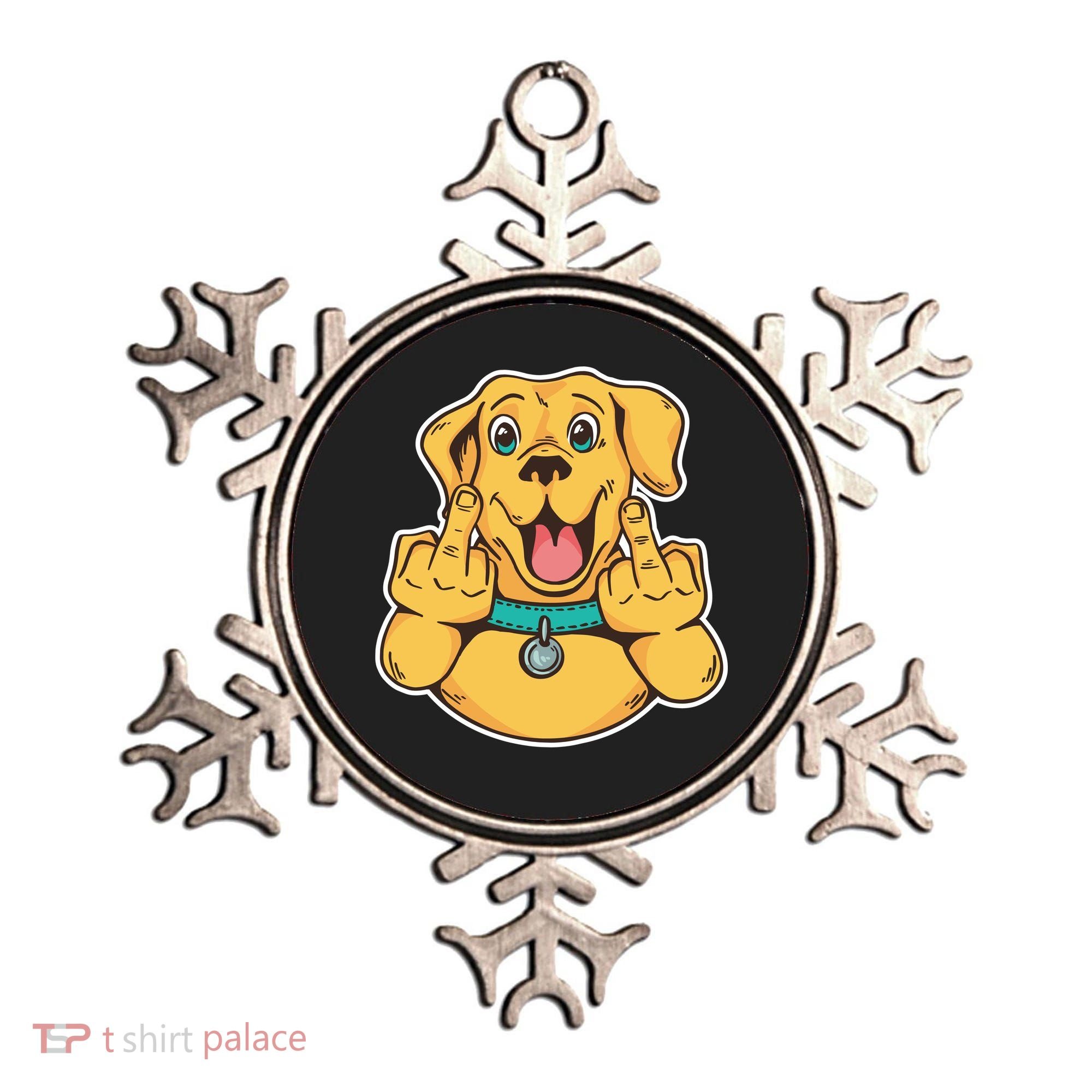 Middle Finger Dog Ornament