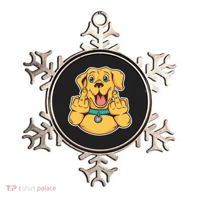 Middle Finger Dog Ornament