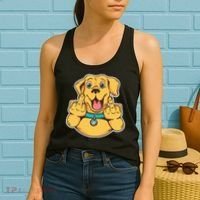 Middle Finger Dog Women's Tank Top thumb 2